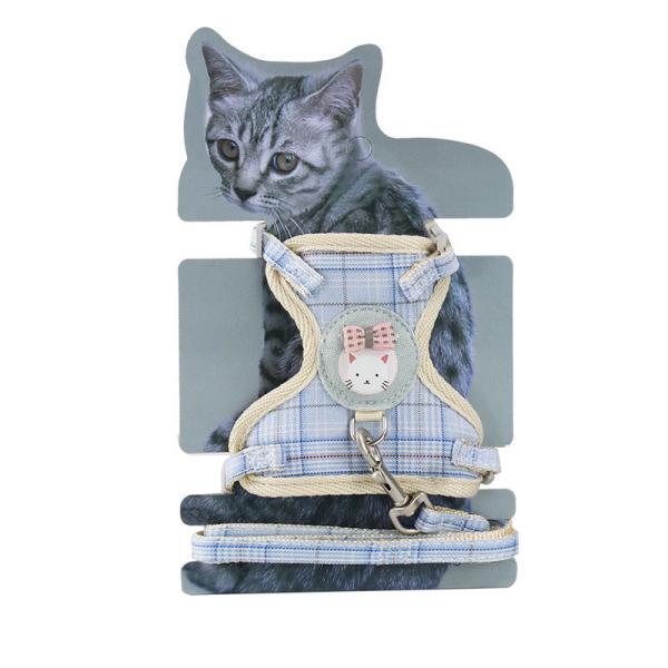 Algodão Cat Chest Strap Traction Rope dos desenhos animados para impedir quebrar afastado