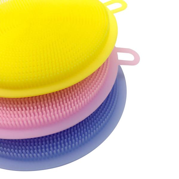 Kitchen Household Dish Egg Silicone Sponge Long Life Span 115*115mm Space Saving