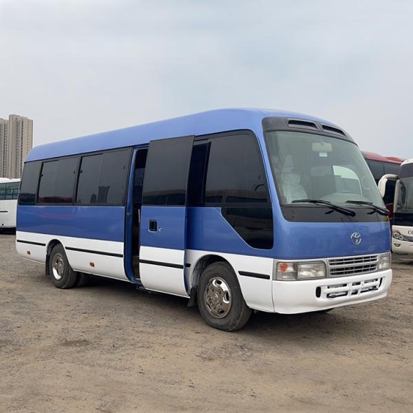 30 Seater Toyota Coaster Bus with Manual Transmission and Euro 3 Emission Standard