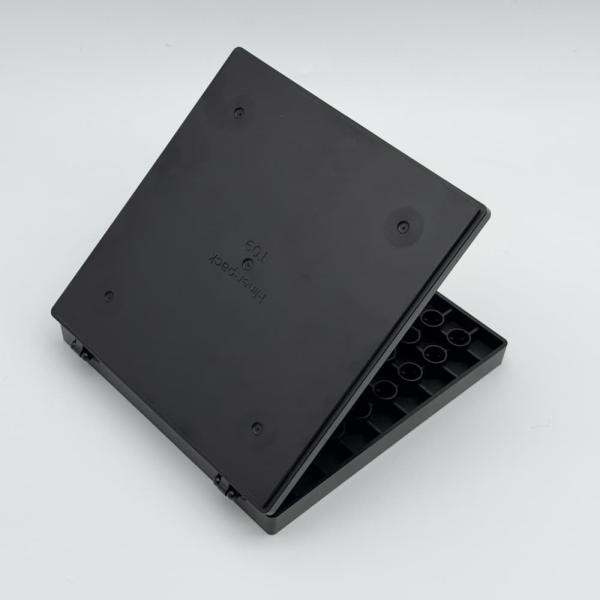 Black ESD PC Clamshell Chip Tray with Lock Mechanism