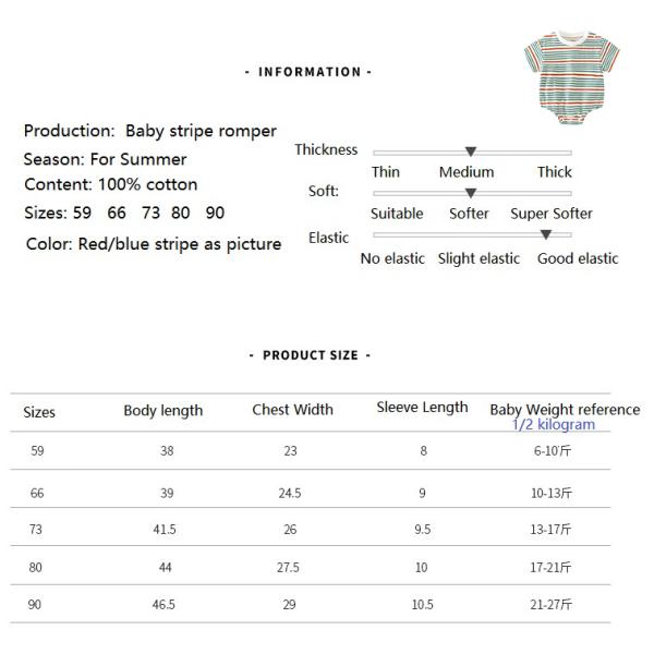 Wholesale Newborn Striped Cotton Baby Romper Custom Unisex Baby Bodysuits