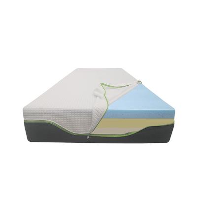 3 camadas colchão híbrido da espuma de uma memória de 10 polegadas para o relevo de dor nas costas