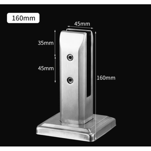 Espinillos de vidrio montados en el lado Cerco de piscina de vidrio Matt Negro Blanco Oro Ss2205 Ss316 Ss304 Espinillo