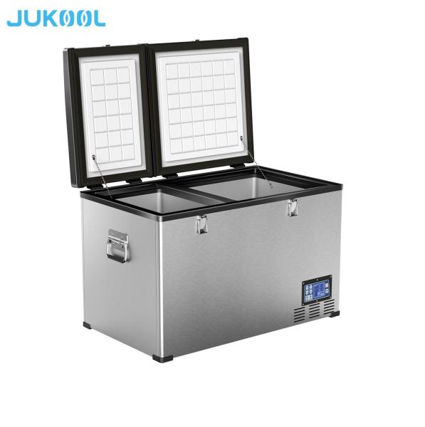 125L refrigerador montado da zona R134a carro duplo