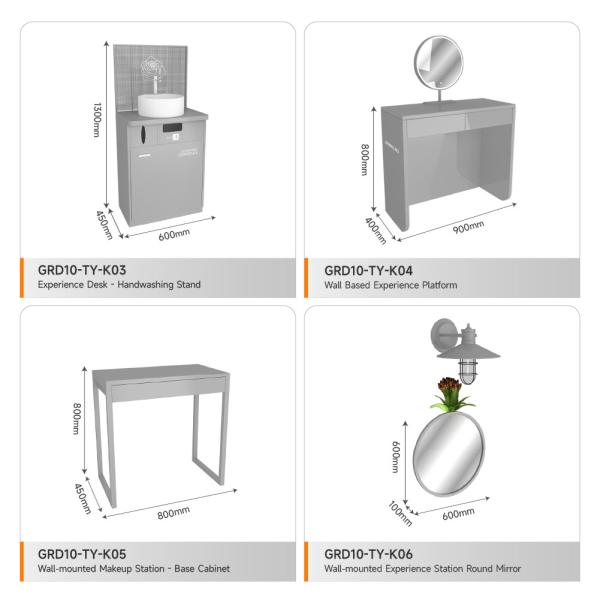 Retail Display Stand Grey Wooden Experience Table For Fashion-Forward Shop Fitting And Multi-Functional Store Table