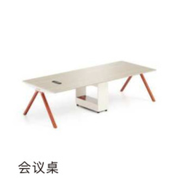 SANQIN Office Desk And Conference Table Steel Frame Power Outlets Wire Grommets