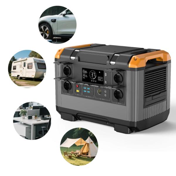 2400W Lifepo4 Portable Solar Power Station Generator With Lithium Ion Battery Solar Panel