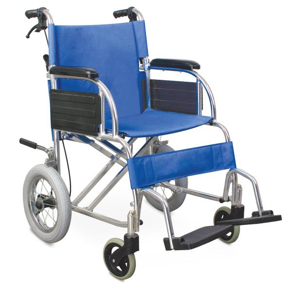 Economic Friendly Affordable Aluminum Manual Wheelchair Solid Castor Pneumatic Rear Wheel