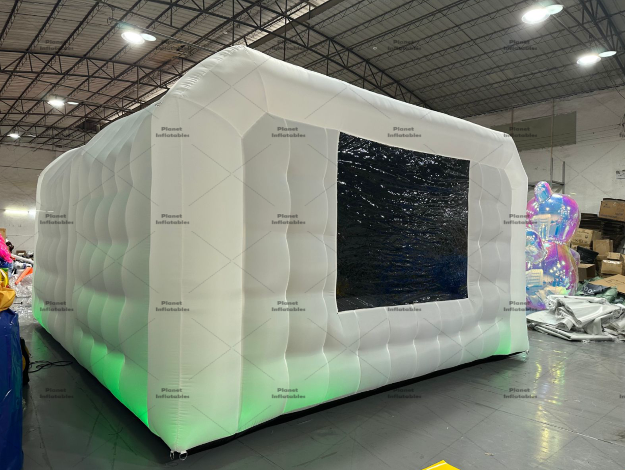 White Oxford Inflatable Hot Yoga Tent Portable & Easy Storage Studio for Indoor/Outdoor Yoga & Gymnastics