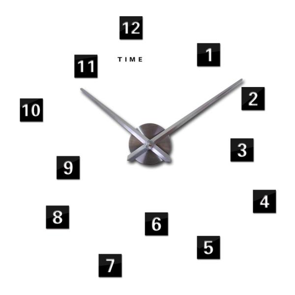 Arabic Digital Modern Square Kitchen Wall Clocks Mirror EVA Wall Sticker Decor Large Vintage Style Wall Clock