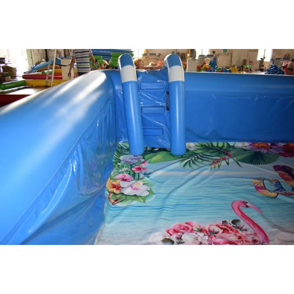 Kids Party Custom Inflatable Swimming Pool With Ladder And Full Color Printing Bottom