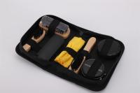 Kit de soins de la chaussure en cuir Kit de brossage des chaussures en cuir pour hommes femmes Nettoyeur Brosse à chaussures en coton