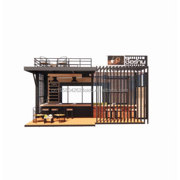 Aluminum Alloy Windows Prefabricated Shipping Mobile Coffee Shop Container Bar Shops for Customizable Layout
