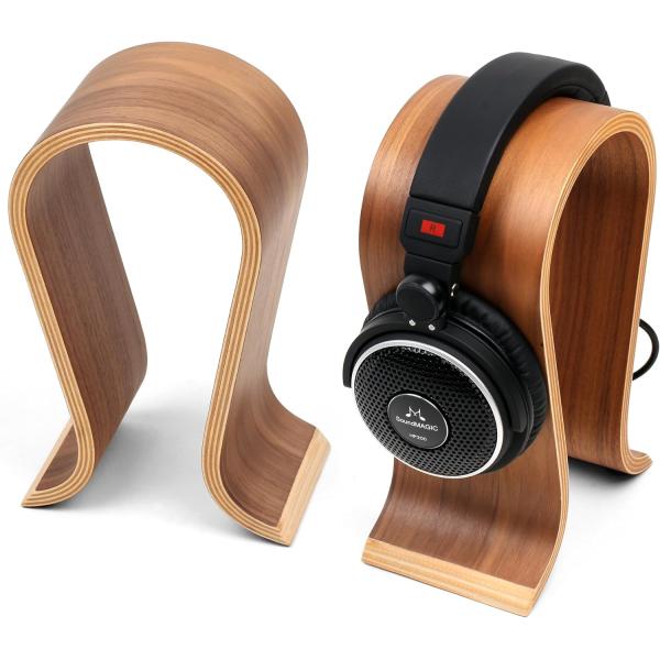 Display multiuso soporte de auriculares de madera Decoración del hogar