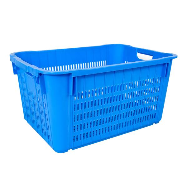 Mesh Style PP Vegetable Fruit Nestable Basket Plastic Turnover Crate with Customized Logo