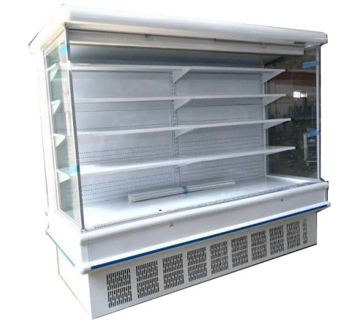 Customized arc refrigerated display cake showcase upright counter bakery front open chiller