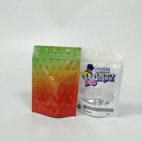 3.5/7 Grams Stand Up Aluminum Foil Bags Mylar k Herbal Incense Weed Runtz Hemp Pills Packaging