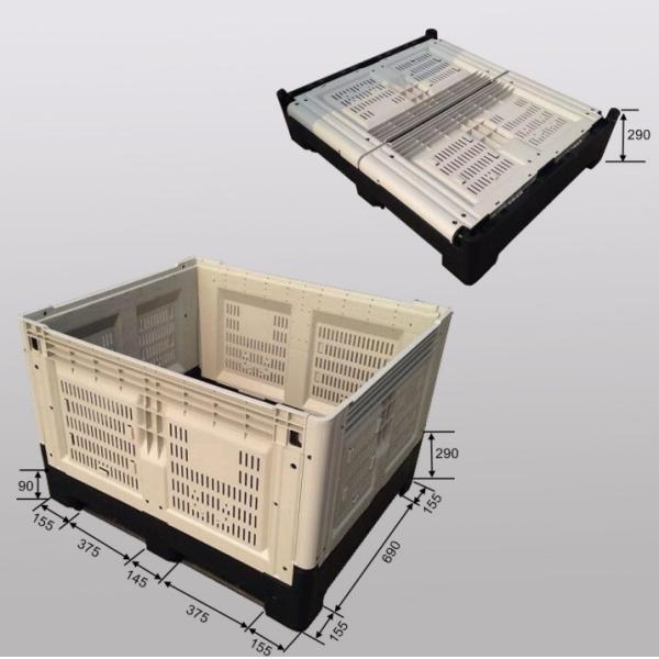 Collapsible Logistics Pallet Boxes for Fruit Transport 1120*920*700mm 100-400kg/layer
