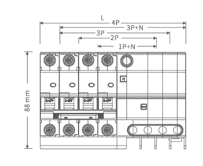 High Breaking MCB Current Operating Eletrionic SERIES RCBO 1P 2P  Leakage Protector