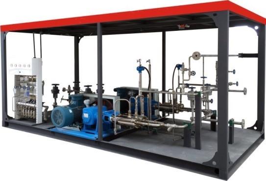 Skid Mounted Pump Cryogenic Equipment L-CNG High Pressure Plunger Pump