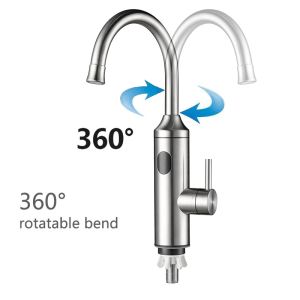 360 Degree Hand Adjustable Instant Electric Heating Faucet 3300W LED Digital