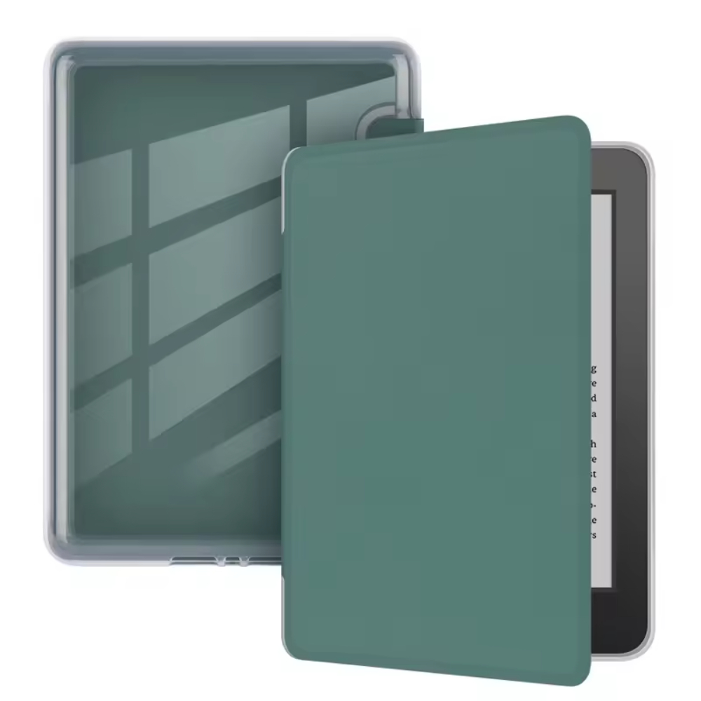 For Certified Flip Leather Case Kindle Paperwhite 5 4 3 2 Clear Back Cover Simple Business Soft Protective Slim Lightweight