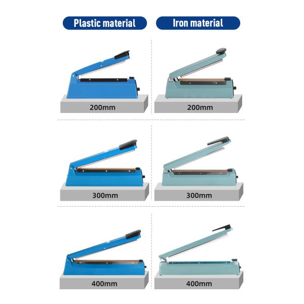 Пищевые напитки 200 мм ручной тепловой герметик для различных пакетов упаковки на заказ LOG
