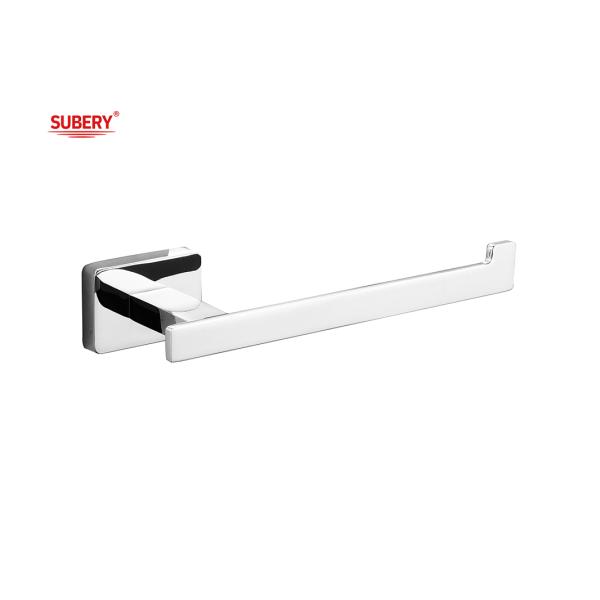 Zinc monté sur le mur accessoires de salle de bains porte-papiers en rouleau unique design rectangulaire chromé OEM ODM