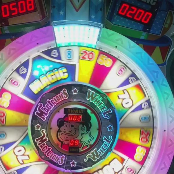 Magicians Wheel Lottery Redemption Game Machine Rotating Wheel Coin Operated Ticket Redemption