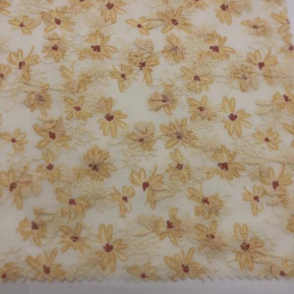Printed Cotton Embroidery Fabric Textile Various Yarn Count Eco Friendly M04-LK011