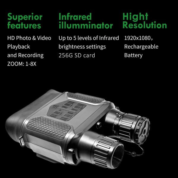 бинокли ночного видения NV400 400M Pro ультракрасные выдвигают цифров 256G SD