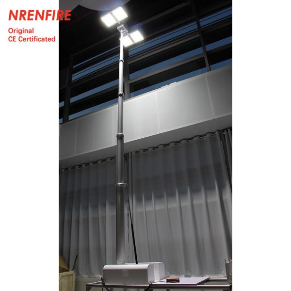 pneumatic telescopic mast light, vehicle roof mount mast light tower-4.5m pneumatic mast-inside wires