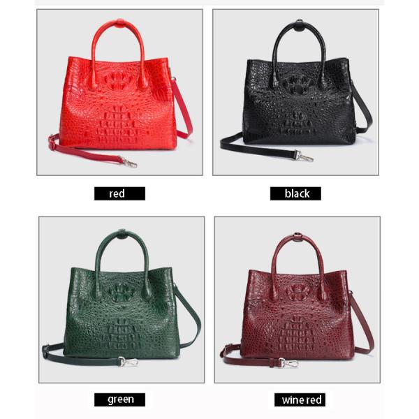 Genuine crocodile leather bag for women stylish high-capacity lady's handbag cross-body bag with one shoulder