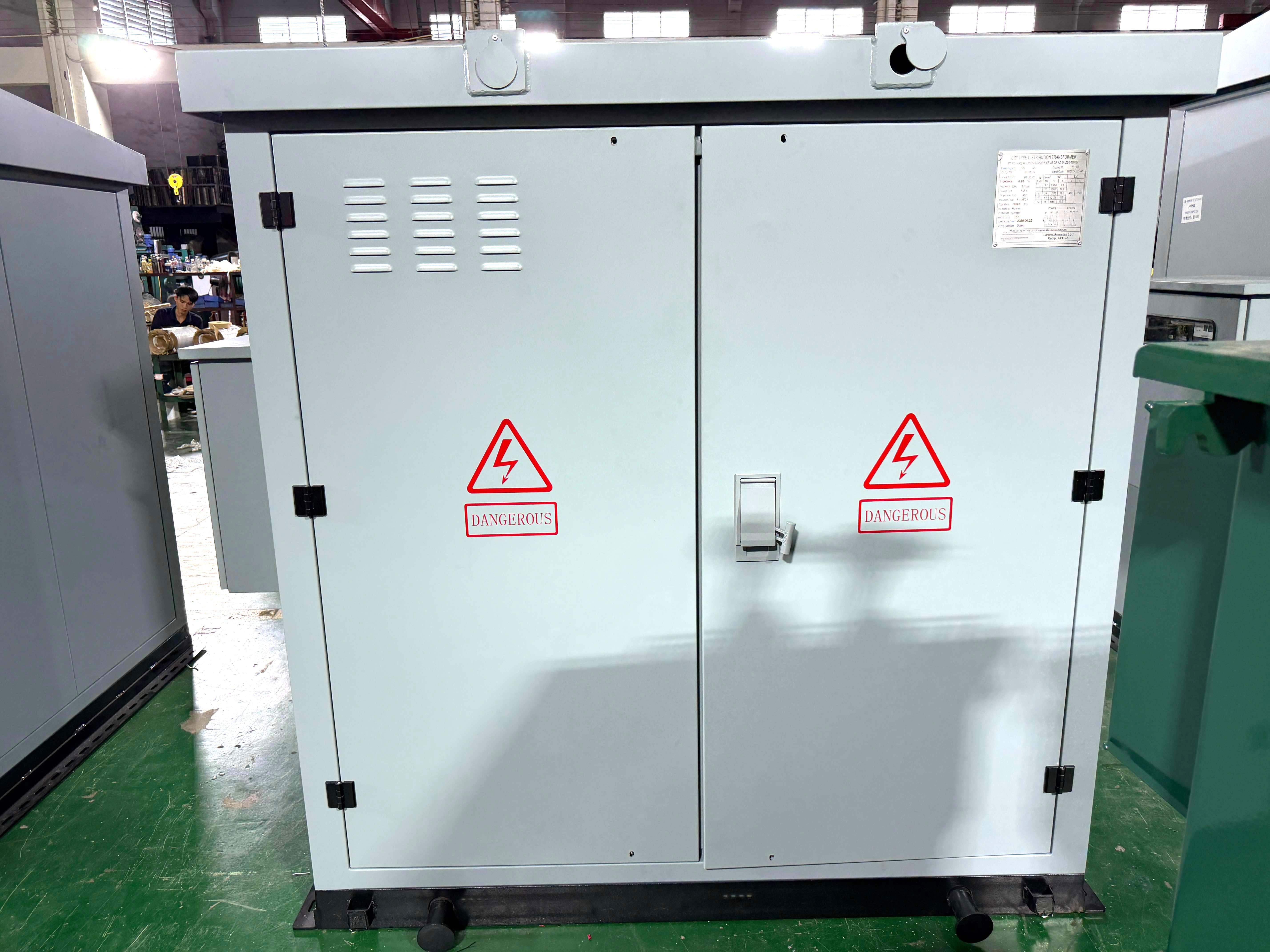 225kVA Three Phase Cast Resin Dry Type Transformer 12470V to 480Y/277V ANSI/IEEE DOE 2016 Standards