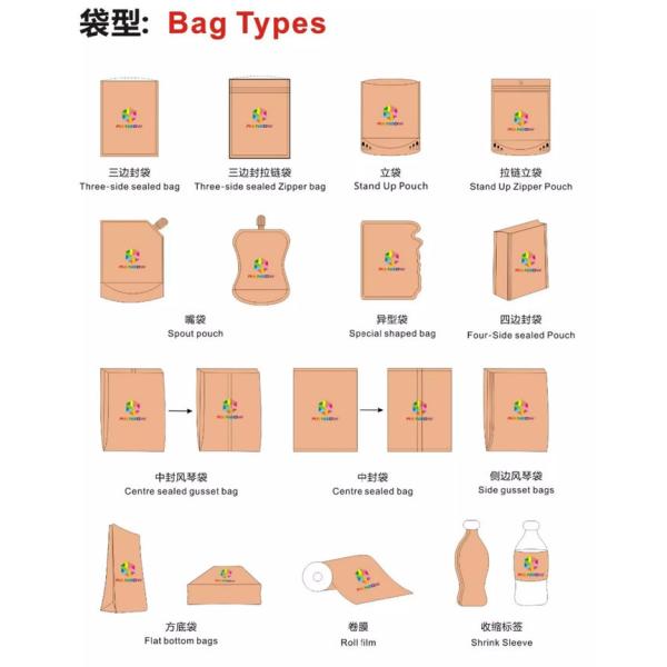 SGS 120mic Sachet Kraft Paper Bags Biodegradable Food Packaging Bags VMPET