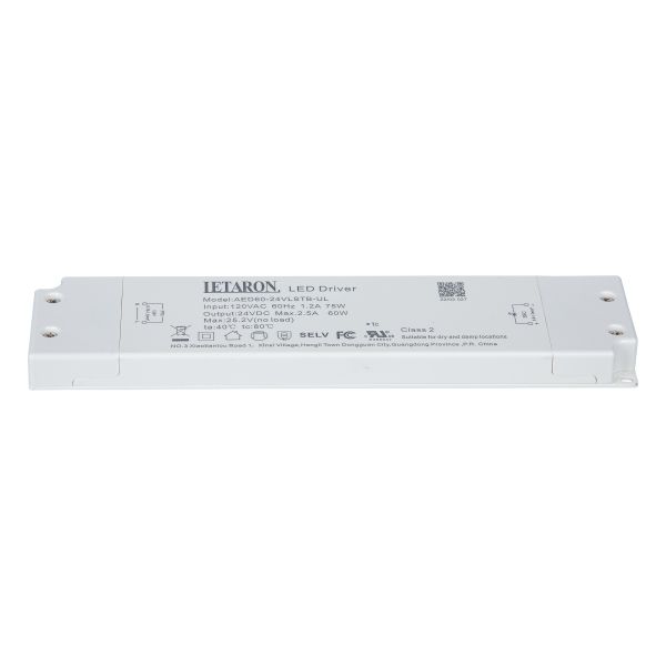 Mirror Lighting 24v Constant Voltage Led Driver 60W Ultra Slim