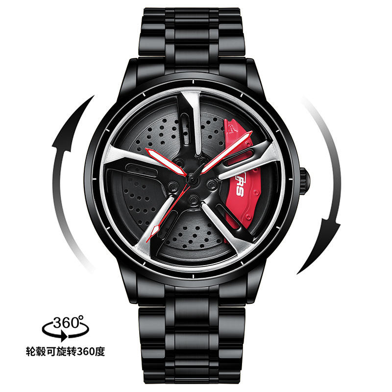 Men's Quartz Watch–Skeletonized 3D Hydraulic Movement