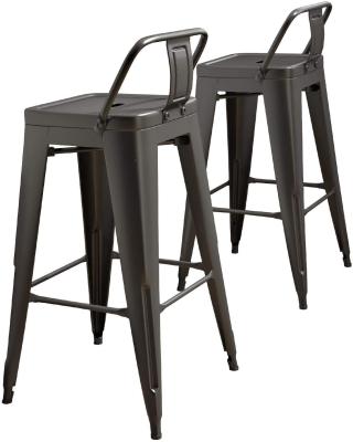 Chic Dining Bistro Cafe Stackable Metal Restaurant Chairs , Stackable Metal Dining Chairs
