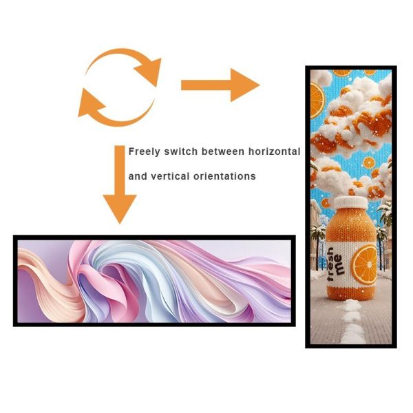 Qtenboard 35 Ultra-Wide Bar LCD Display with 3000:1 Contrast Ratio and 500cd/m² Brightness for Digital Signage
