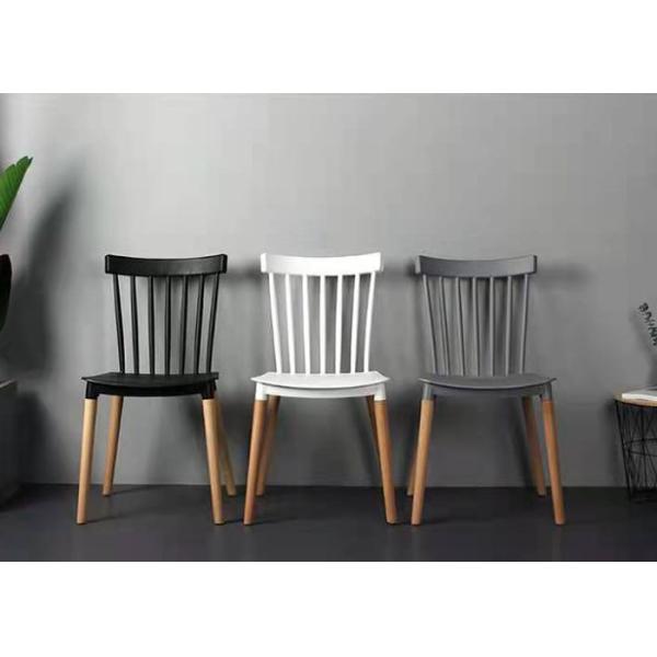 Tavern Wooden Leg Plastic Chair Gray Stackable Dining Room Chairs