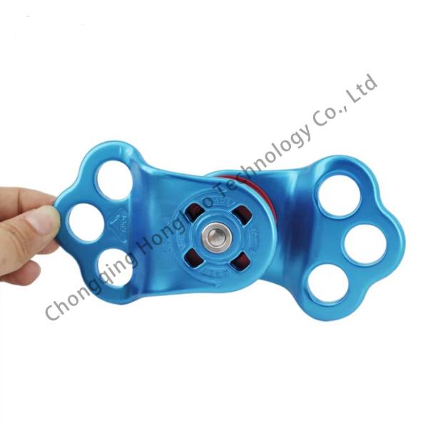 Устройство для восхождения 30KN Алюминиевый сплав 3-ствольная одноствольная шкива с оцинкованной отделкой