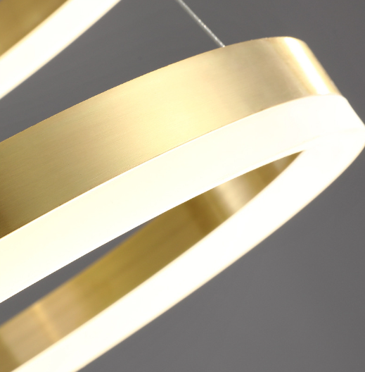 Metal LED Modern Ring Light For Living room Bedroom