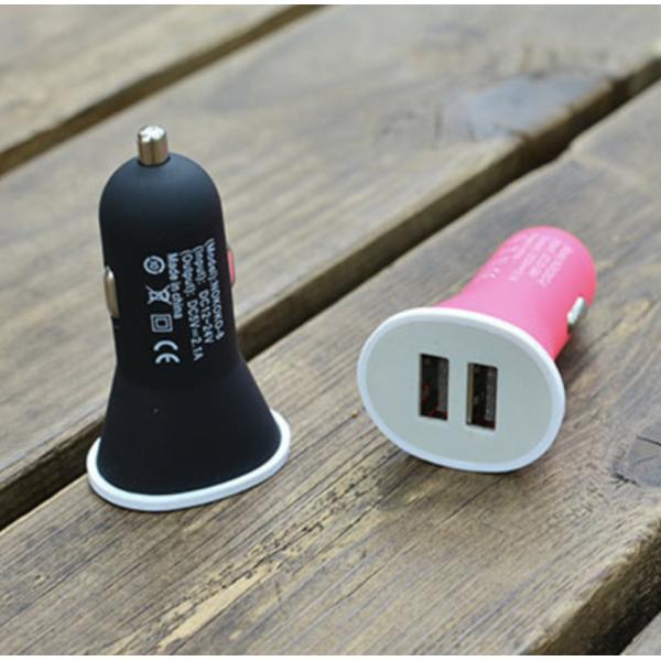 2018 hot selling trumpet matt car charger dual usb for iphone for samsung mobile phones