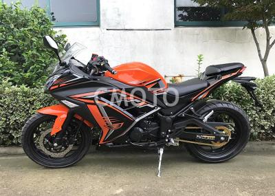 Digital Speedmeter Orange Black Street Sport Motorcycles Mufler Stainless Steel Muffler