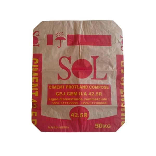 セメント 建材 2 プリ 90GSM 紙袋 定番容量 50x63x10cm 防湿