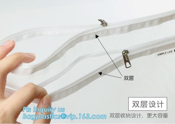 Document Bag with Zipper Storage Holder for Papers Stationery Student Gift, Customized stand up zipper plastic bag