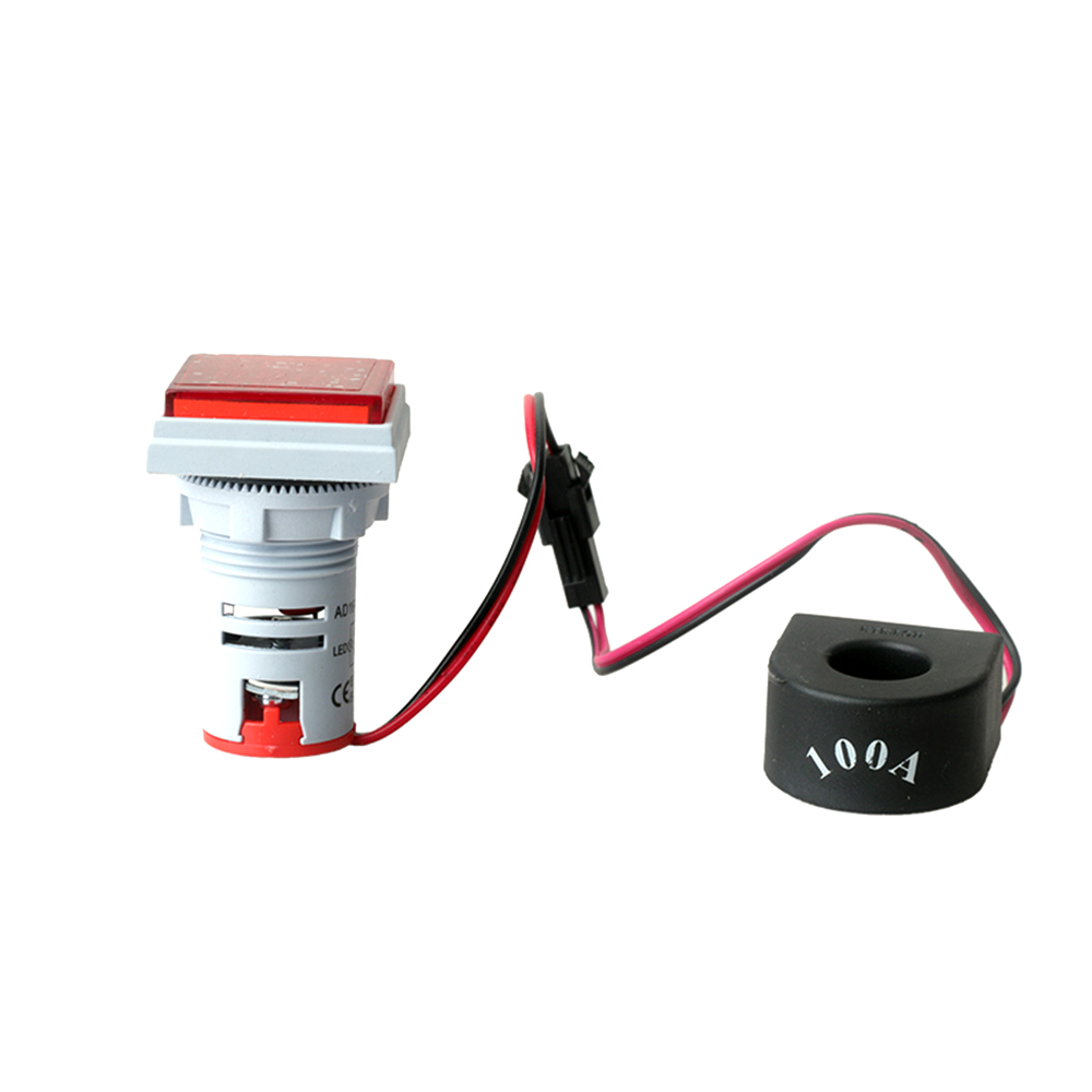 Square LED Digital Voltmeter Ammeter Combo Meter HZ Hertz Signal Lights Voltage Current Frequency Indicator Tester AC Power