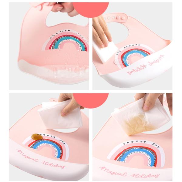 Unisex Waterproof Infant Silicone Small Bibs For Newborns 2 Year 80cm