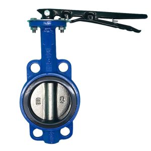 Дюктильное железо ручная ручка Бабочка клапан PN10/16 Вафель мягкий уплотнитель Нержавеющая сталь Бабочка клапан