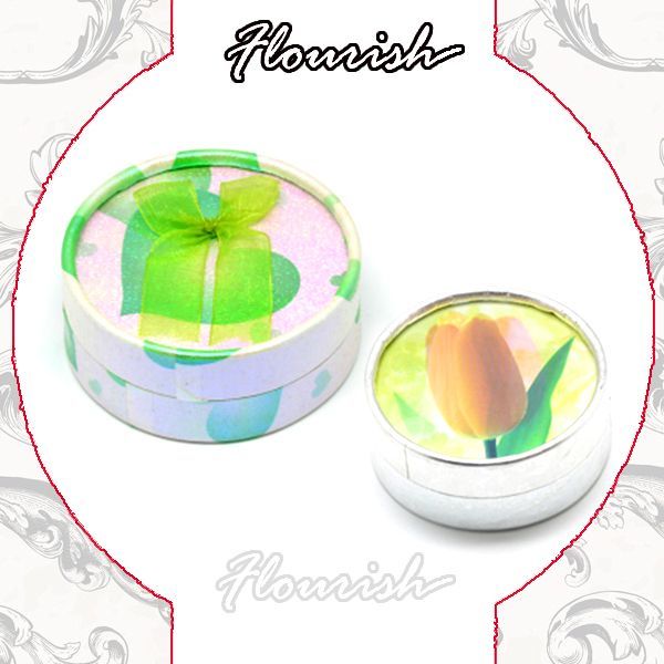 Cardboard Round Jewelry Box Paper Ring Packaging Box For Small Retailers